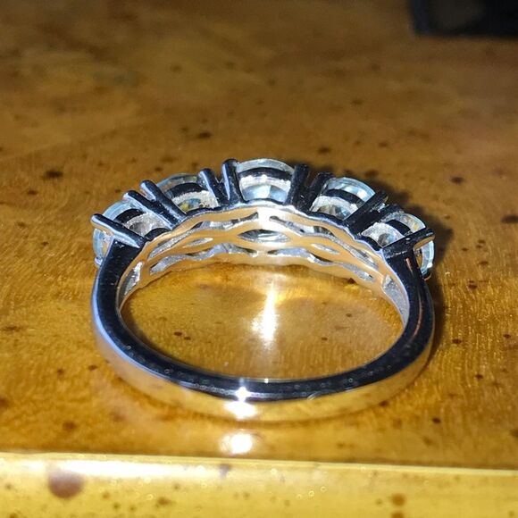 Natural Sky Blue Topaz Sterling Silver Ring Size 6 - Picture 4 of 8